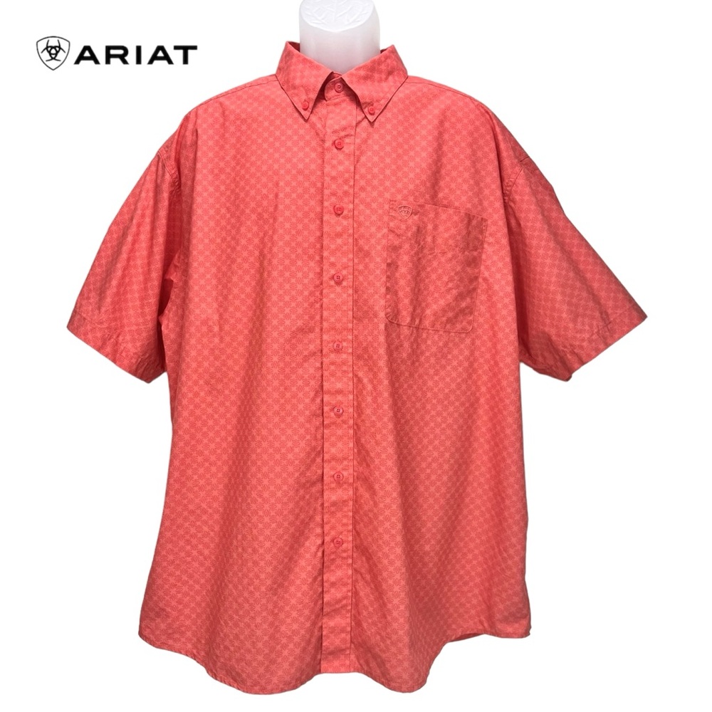 Ariat | Men XXL | Norbert Short Sleeve Button- Up Casual Shirt 100% Cotton